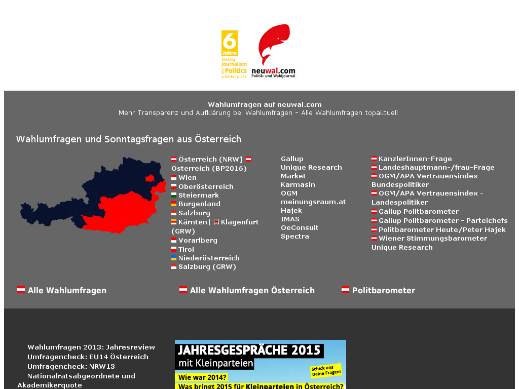 neuwal.com Wahlumfragen